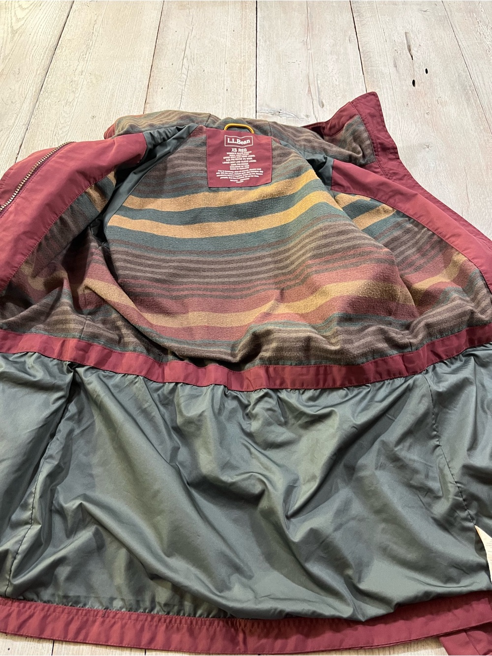 L.L.Bean Mountain Classic Water Resistant Parka Jacket Maroon Size XS - Picture 4 of 15